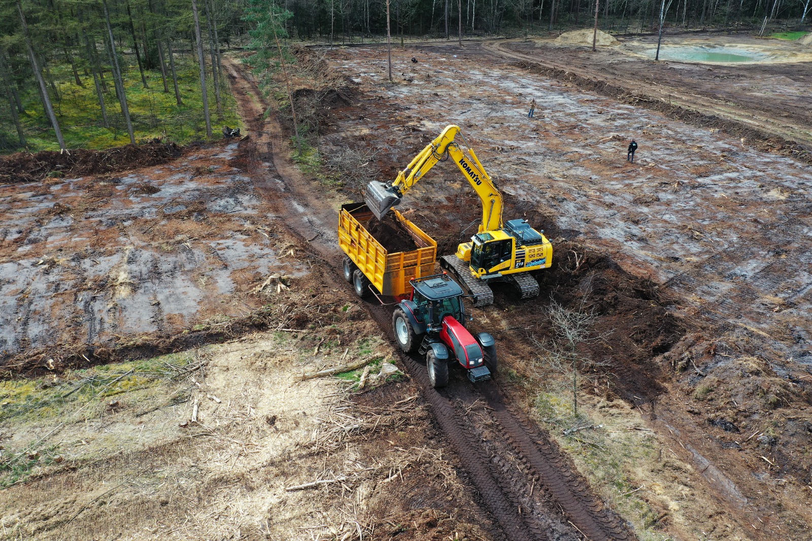 Afplaggen van de heide
